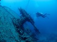 Line tied to the gun on the Thistlegorm