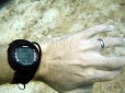 Picture of a Suunto dive computer under the sea