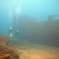 Unknown shipwreck off Santorini