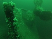 HMS Hampshire stern and portside propeller