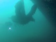 RMS Alaunia anchor hanging off the bow