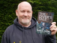 Nick Lyon - author with his book The Diver's Tale