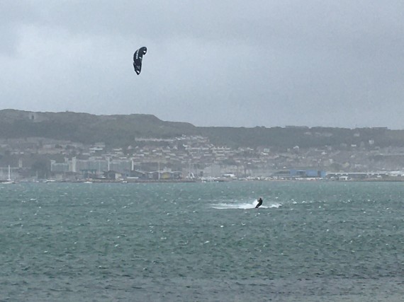 Kite surfer, Portland Harbour