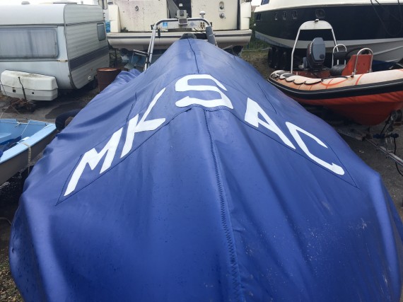 RHIB in the boat yard