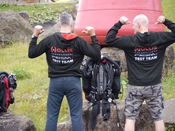 Hollis Prism 2 rebreather test team